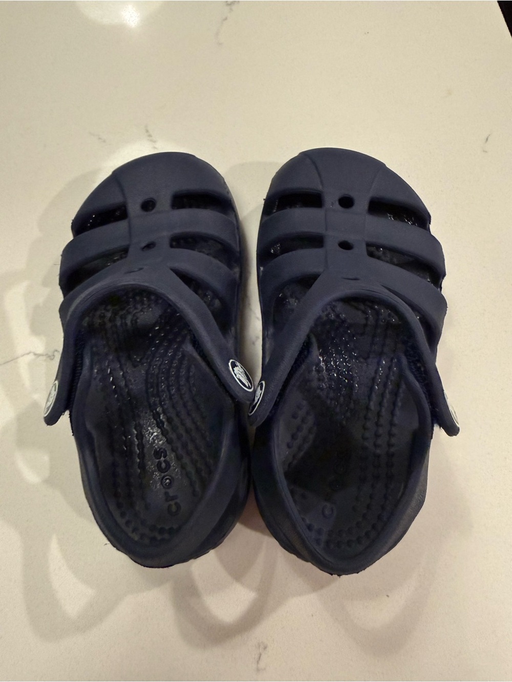 Crocs Kids Navy Fisherman Sandals Size C7